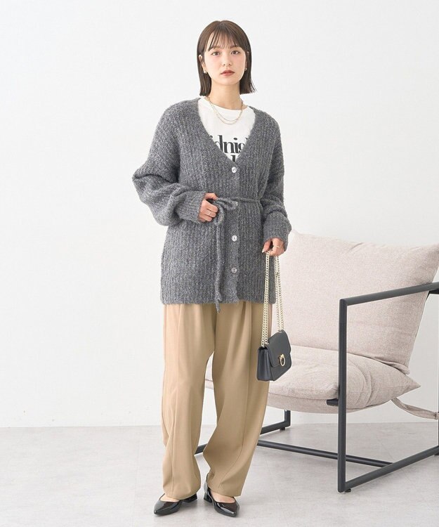 earth music&ecology タックコクーンパンツ Beige