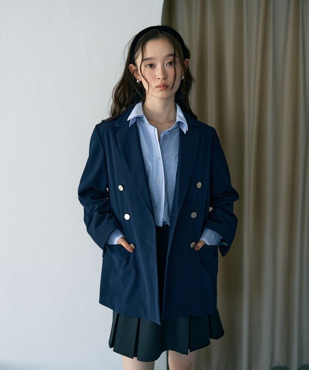 earth music&ecology テーラードジャケット Navy