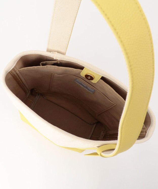 UNBILLION cachecache ワンハンドルバケツ型パーテーショントートバッグ イエロー