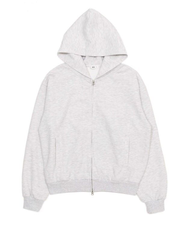 WEGO 【ユニセックス着用ITEM/SMLサイズ展開】ボンディングZIPパーカー アッシュグレー