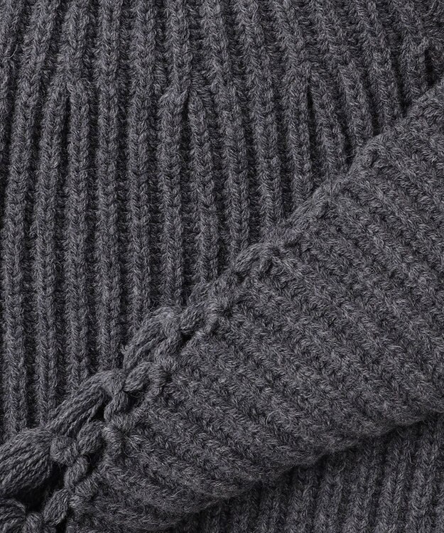 23区 【SLOW/一部店舗限定】ニットトータル フリンジ ネックウォーマ― ライトグレー系