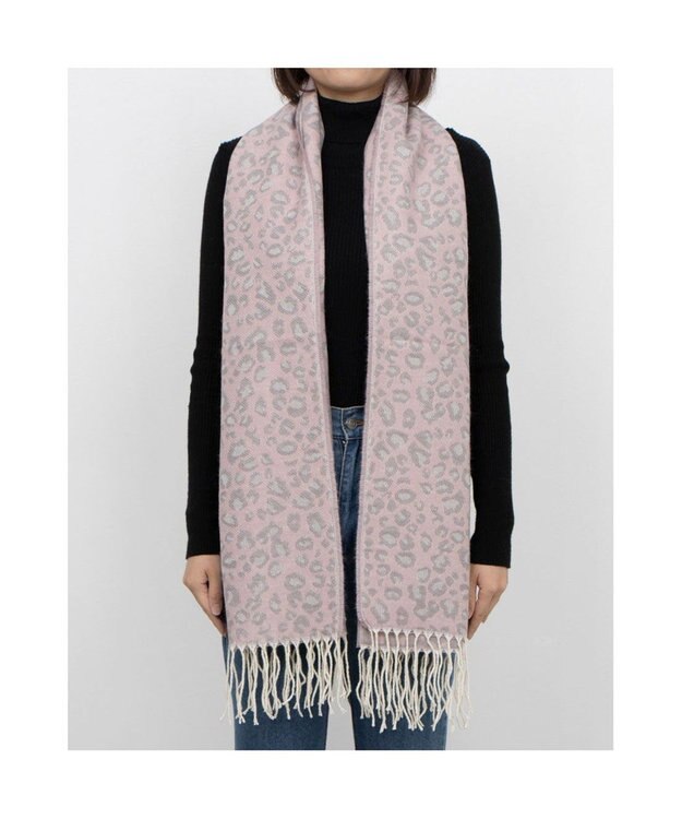 UNBILLION カシュネ cache nez / ヒョウ柄ジャカードストール ピンク