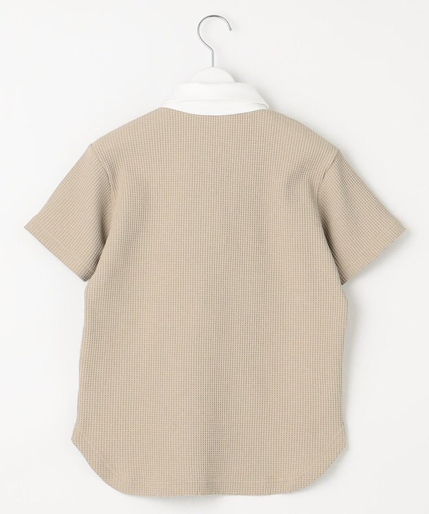 23区GOLF 【23Fondation/WOMEN】【UVケア】テクニカルワッフル ポロ ベージュ系