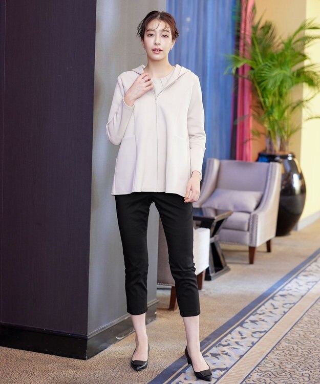 Tiaclasse 【新色追加・洗える】アンクルテーパードパンツ ブラック