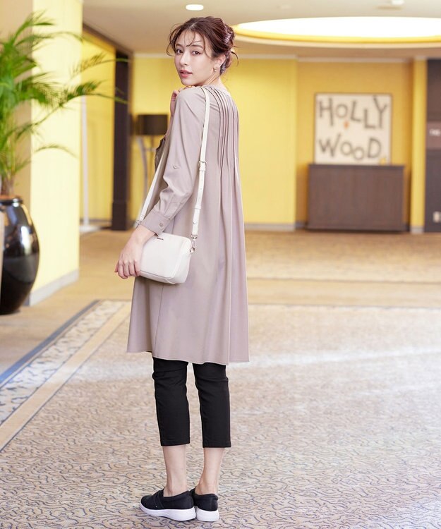 Tiaclasse 【新色追加・洗える】アンクルテーパードパンツ ブラック