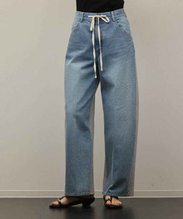 GRACE CONTINENTAL コンビドロストデニムパンツ ブルー