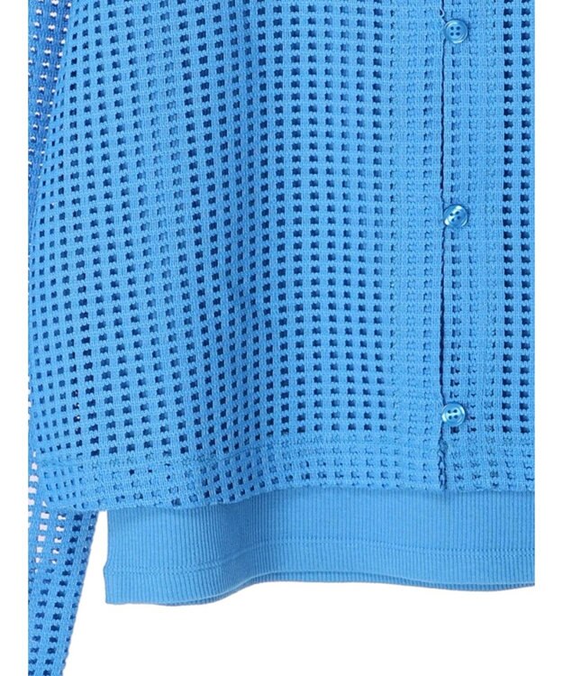 earth music&ecology ＳＥＴ２点メッシュカーディガン＋インナー Blue