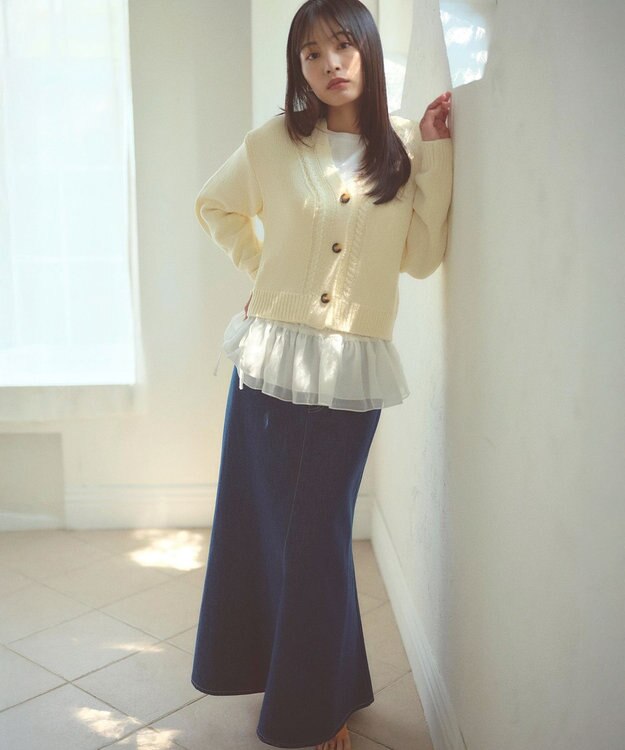 Feroux フリルぺプラム カットソー ホワイト系