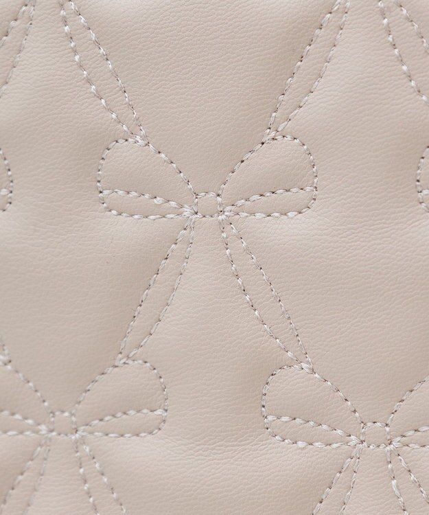 Maison de FLEUR スカーフ付リボンキルティングトートバッグ Pink