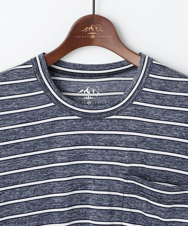 JOSEPH ABBOUD MOUNTAIN クールスキンボーダー Ｔシャツ ネイビー系2