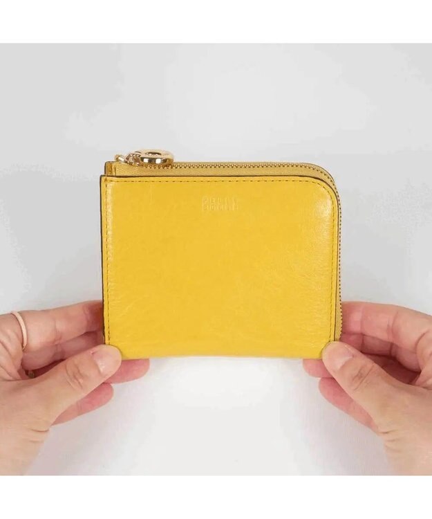 PELLE BORSA L字ファスナーミニ財布 Minato ミナト 3502 イエロー