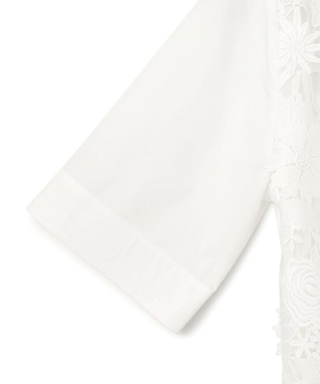 GRACE CONTINENTAL ケミカルフラワードレスシャツ ホワイト