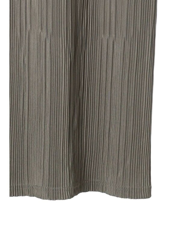 Green Parks プリーツドッキングフレンチワンピース Gray Beige