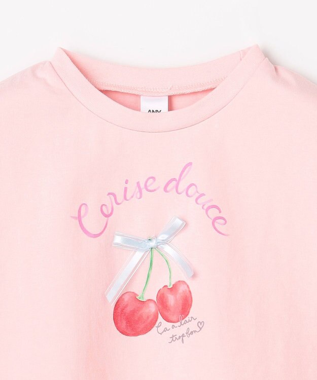 ANY KIDS 【綿100%】オーバーサイズ 半袖Tシャツ ピンク