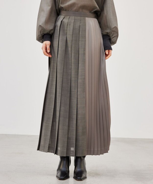 BEIGE， MOYE / プリーツスカート C Gray×C Gray