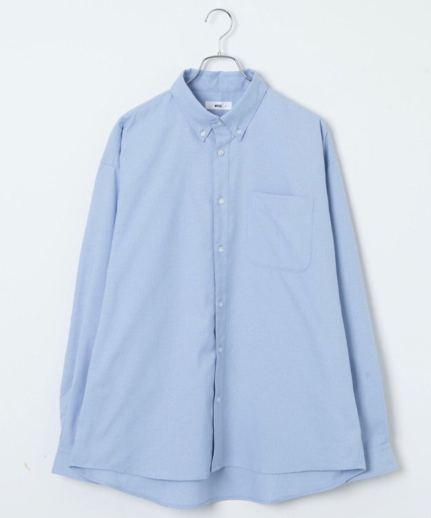 WEGO イージーケアオックスフォードシャツ サックス