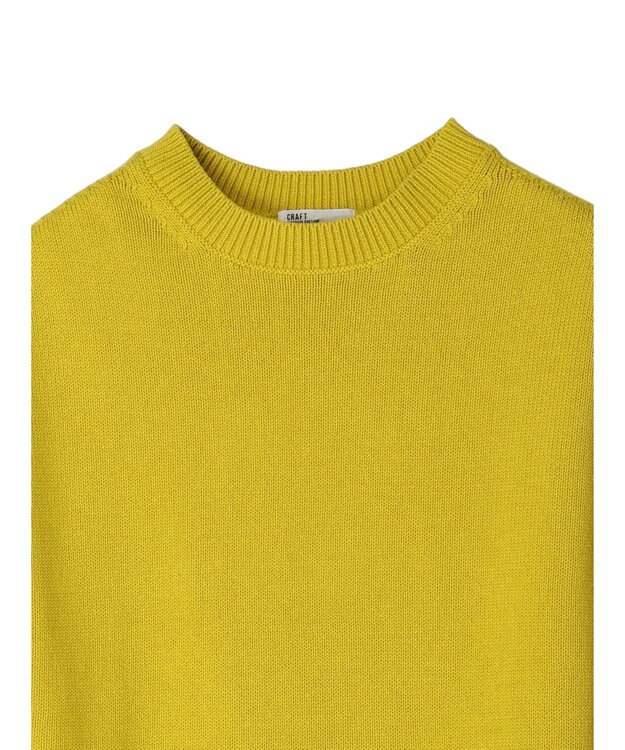 CRAFT STANDARD BOUTIQUE 洗える クルーネックニットベスト Mustard