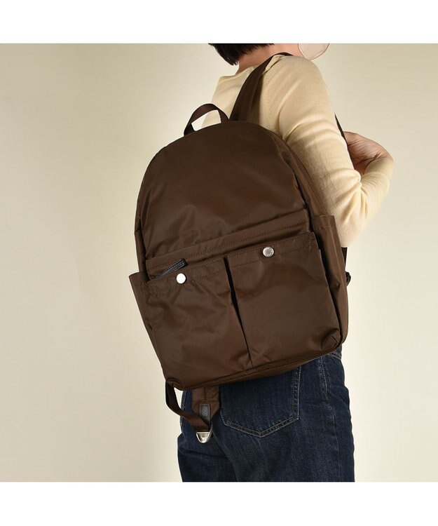 Y'SACCS ダブルホックポケットデイパック チョコ