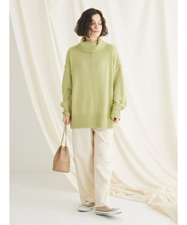 CRAFT STANDARD BOUTIQUE センタータックニットプルオーバー Light Green