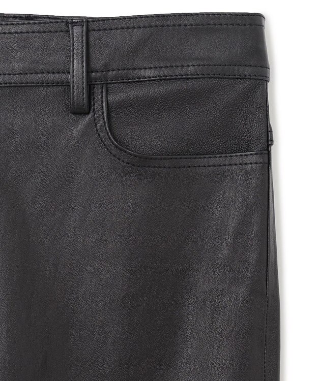 JOSEPH 【FOUNDATIONS】【AW23】レザーストレッチ　スリムフィットトラウザーズ Black