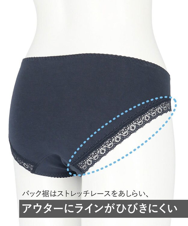 Wing ショーツ 【後ろ姿きれいブラ】 KB2719とペア 綿混(身生地部) アウターにひびきにくい(バック裾) やさしいフィット感 はきこみ丈あさめ KF2819 ウイング／ワコール コン