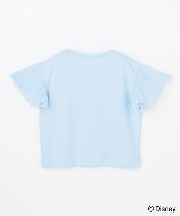 ANY KIDS 【ディズニー/FROZEN】【綿100%】袖チュール Tシャツ サックスブルー（「エルサ」）