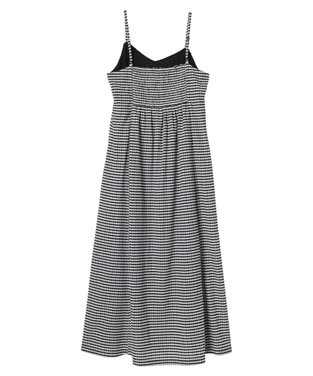 earth music&ecology チェックキャミワンピース Check Black