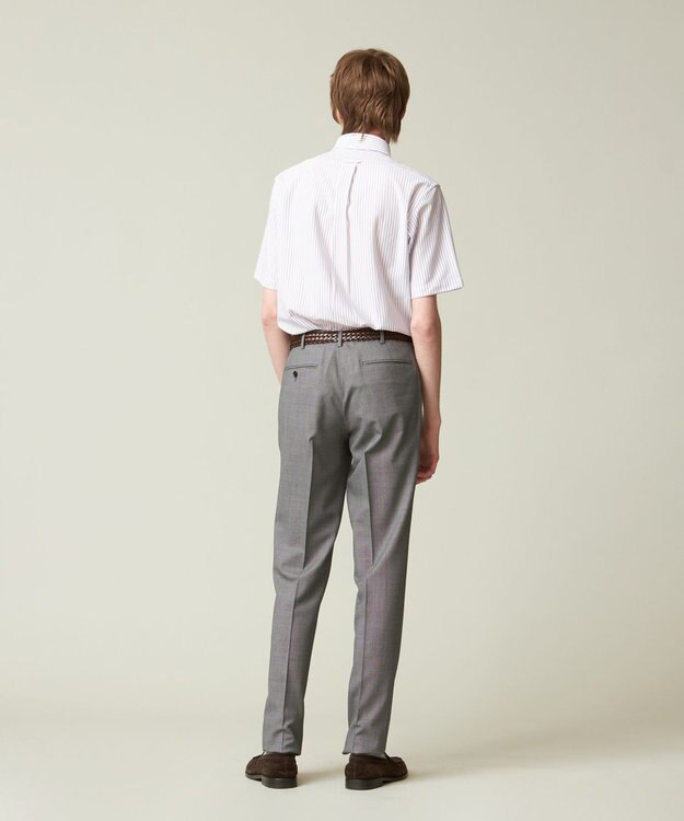 J.PRESS MEN 【夏に嬉しい高機能】カノコインレイストライプパッチポケット シャツ/B.D. パープル系1