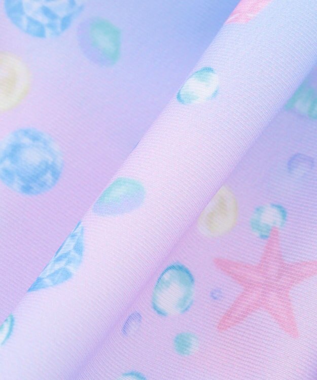 ANY KIDS 【UVカット】フリルワンピース水着 レインボー×マリン