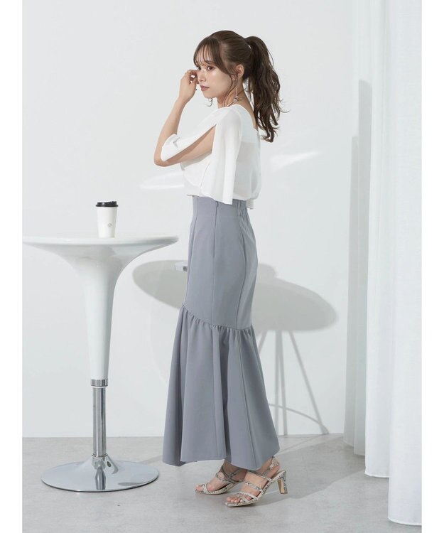 earth music&ecology ２ＷＡＹショルダースリットブラウス Off White