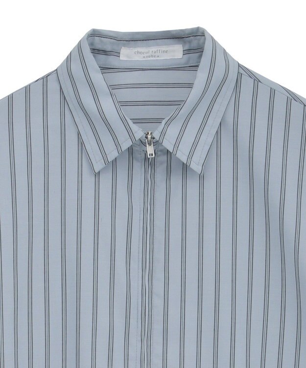 Green Parks イージーケアアソートＺＩＰシャツ Blue