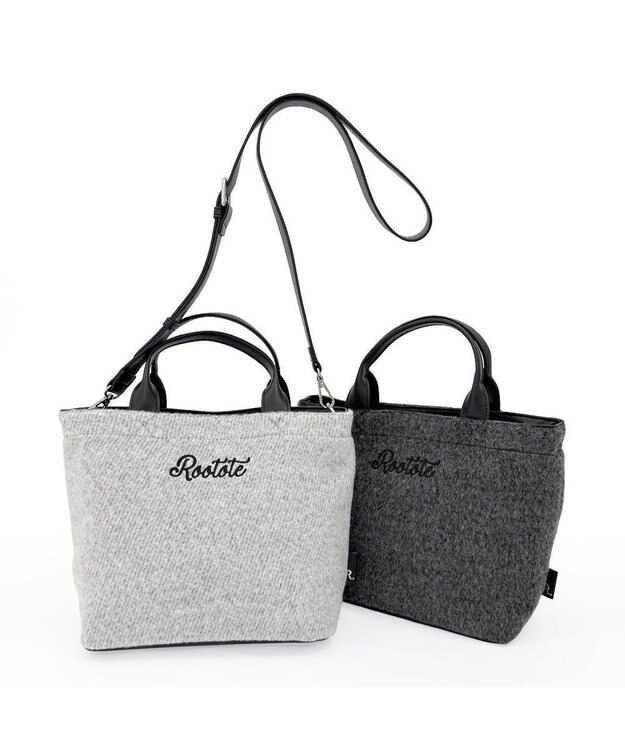 ROOTOTE 3653【2way】SC.スクエア.ウールムジ-A 01：アイボリー