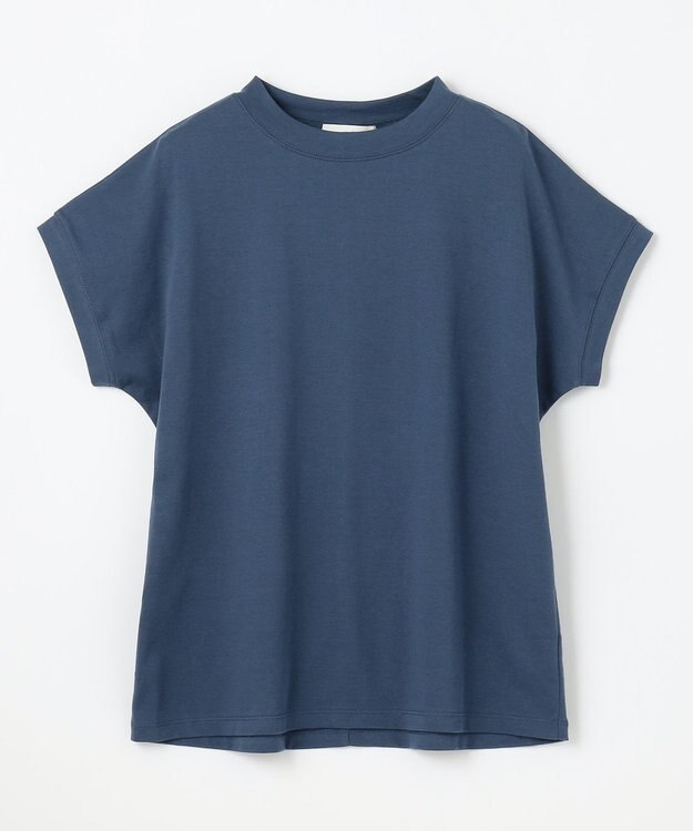 ANY 【UVケア/接触冷感】モックネックフレンチスリーブＴシャツ ネイビー