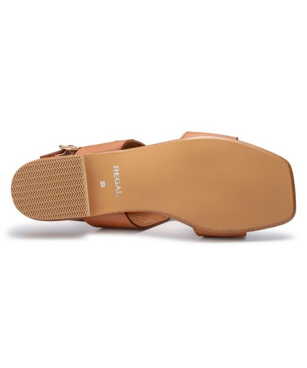 REGAL FOOT COMMUNITY 【リーガルレディース】F01S フラットサンダル キャメル
