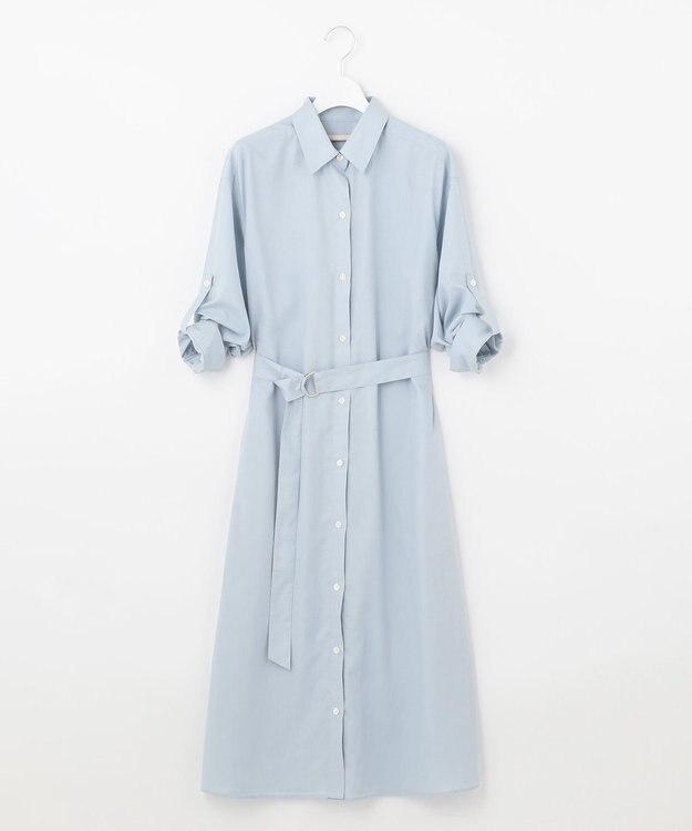 自由区 L 【抗菌/サスティナブル/セット着用可】EASY SET UP ワンピース サックスブルー系