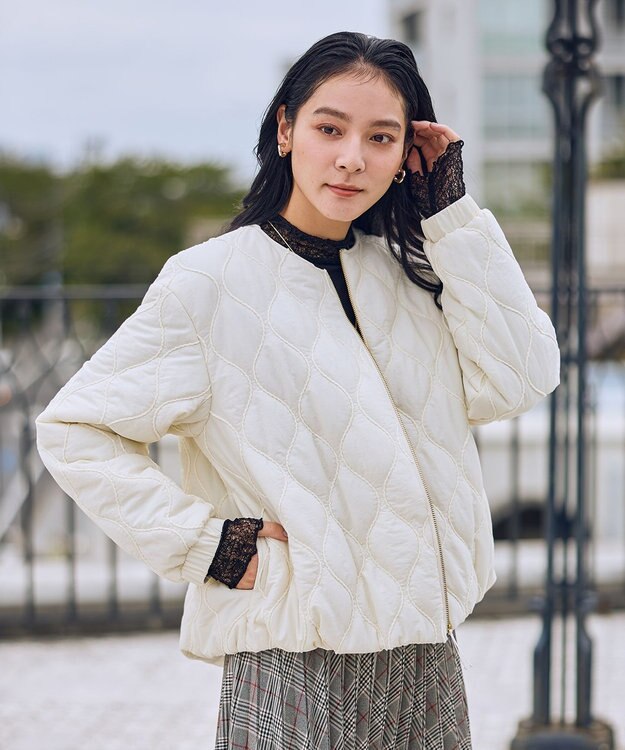 ANY L モールキルトブルゾン エクリュ