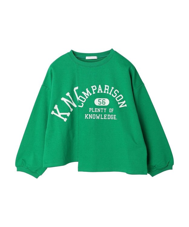 Green Parks コットンＵＳＡミニ裏毛リメイク風プルオーバー Green