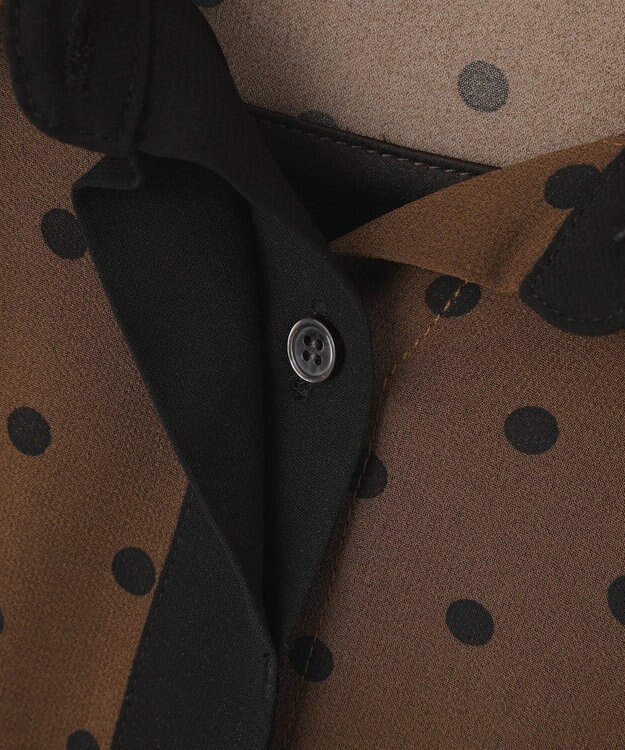 YECCA VECCA 【2点SET】キャミ付きシアードットシャツ Brown