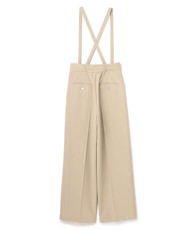 uncrave ウォッシャブルドライサップ ワイドパンツ（サスペンダー付き） シャンブレーベージュ