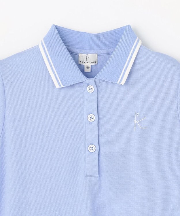 組曲 KIDS 【110-140㎝】 カノコポロワンピース サックスブルー