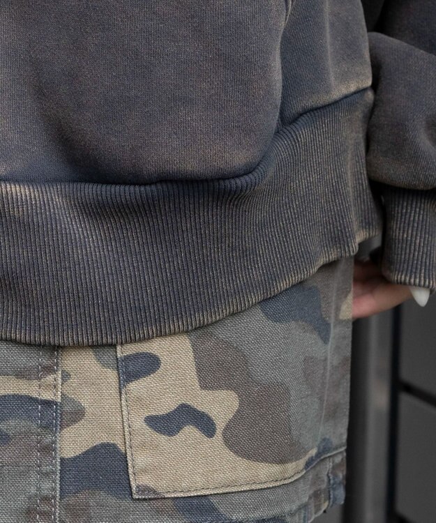 WEGO 裏起毛ファーフードBIGZIPパーカー ブラックその他