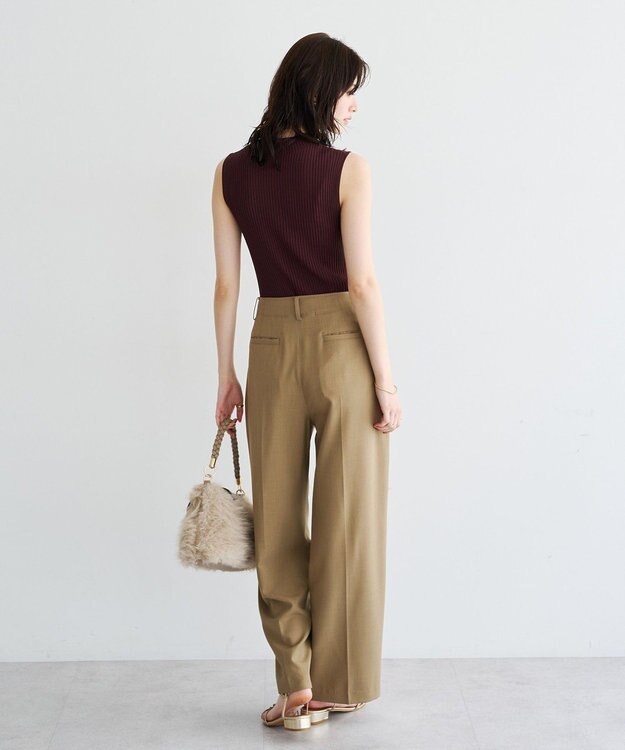 YECCA VECCA ハイネックノースリーブニット Brown