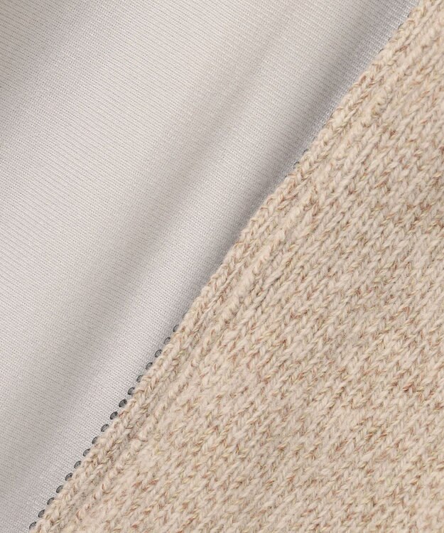 JOSEPH ABBOUD MOUNTAIN 【イタリア糸使用/サスティナブル素材/裏地付き/ライナードッキング対応】 コットンウールジャガードニットアウター ベージュ系