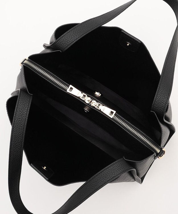LA BAGAGERIE ソフトシュリンク2WAYハンドバッグ large ブラック