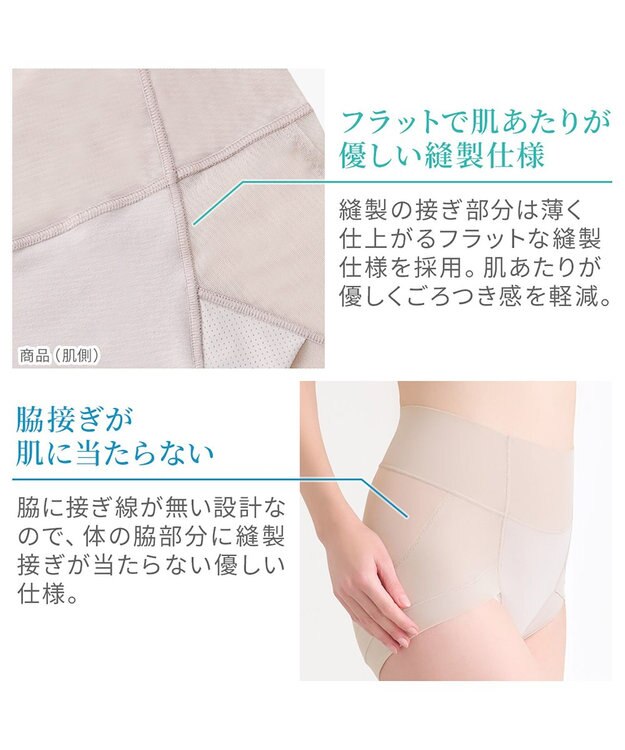 BRADELIS New York 【Yukine inc. 】ゆきねえモアソフト快適ホールドショーツ24  接触冷感で汗をかいても快適補正 クリームベージュ