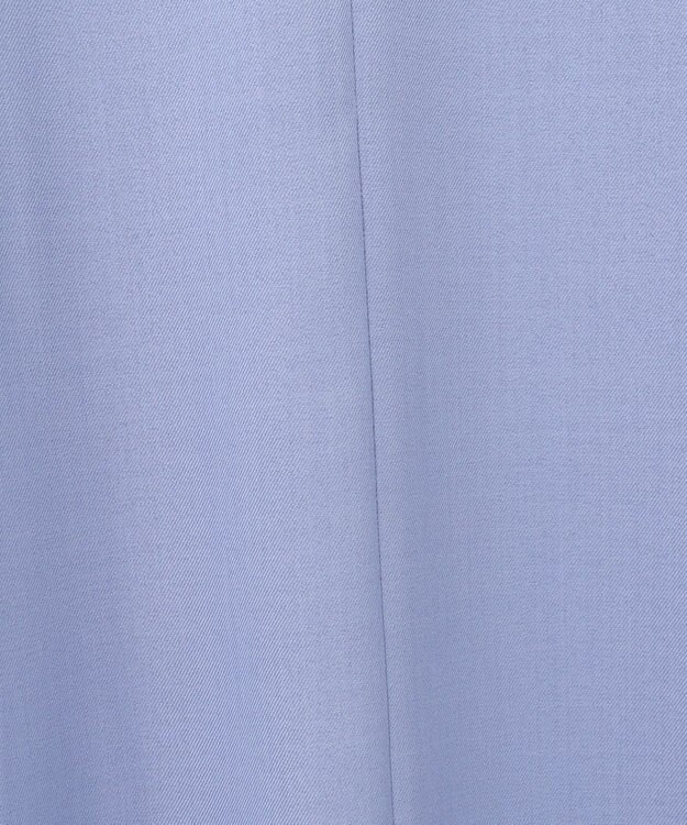 自由区 【接触冷感・速乾・UVケア・撥水・防シワ・XSサイズあり】リネンライクツィルVネック ワンピース ダルブルー系