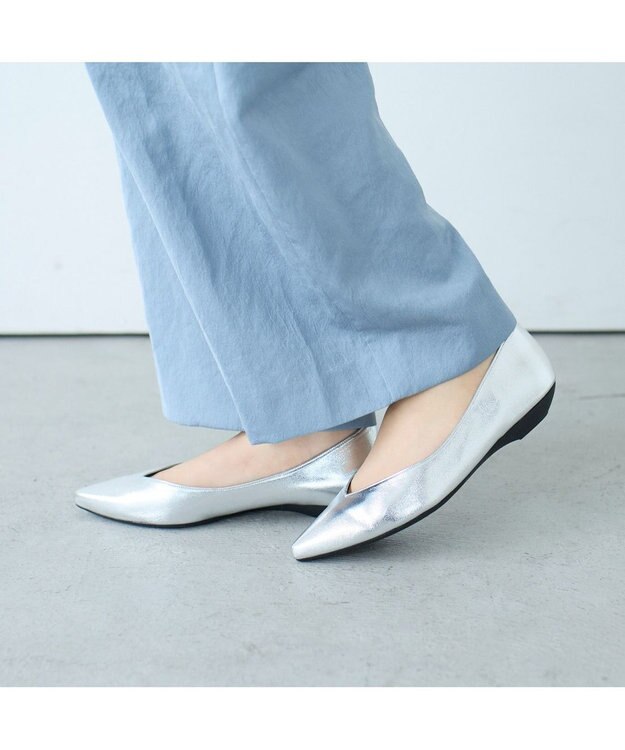 MODE ET JACOMO <carino>【レイン対応】プレーンパンプス シルバー