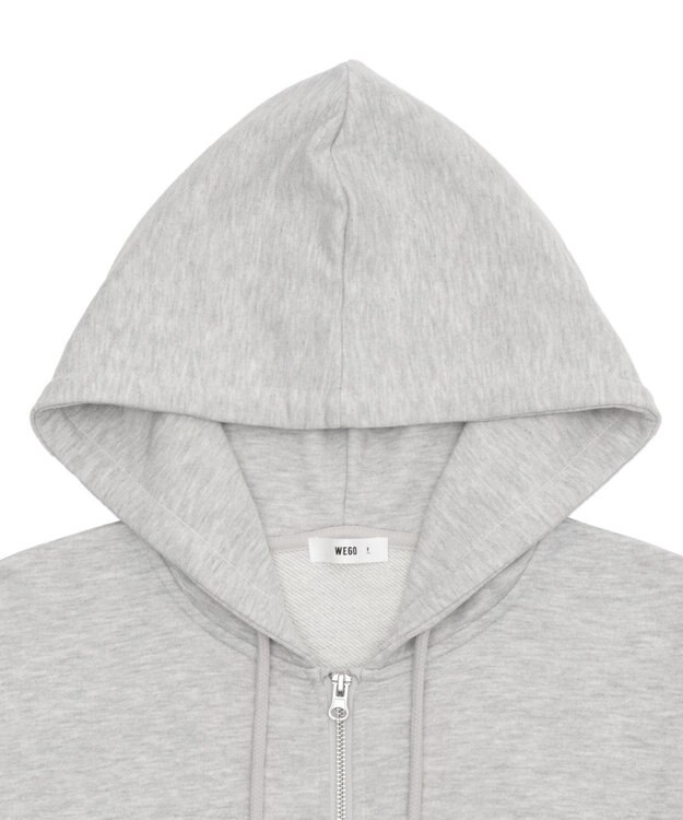 WEGO 【SCHOOLITEM】ルーズフィットZIPパーカー 杢グレー