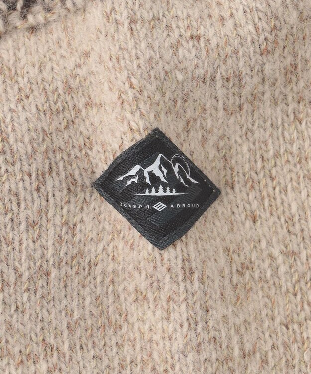JOSEPH ABBOUD MOUNTAIN 【イタリア糸使用/サスティナブル素材/裏地付き/ライナードッキング対応】 コットンウールジャガードニットアウター ベージュ系
