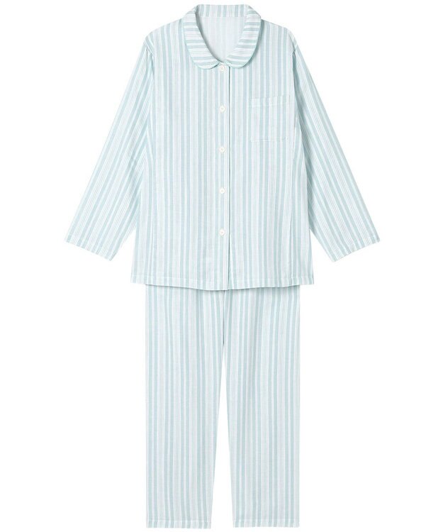 Wing パジャマ 長袖 長ズボン 綿100%(本体) 二重ガーゼ レディース EP8070 ウイング／ワコール メロン